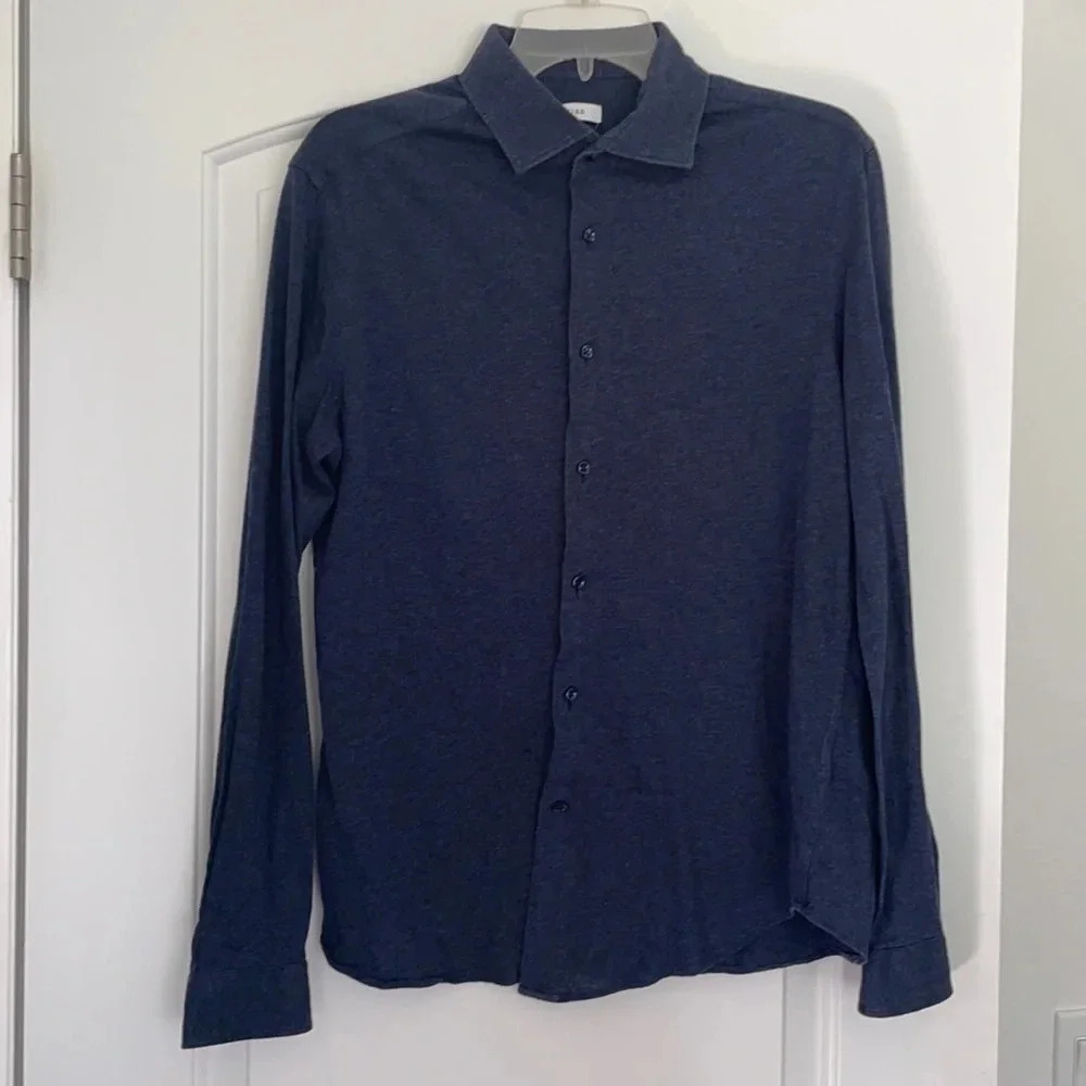Reiss Blue Button Down Shirt Sz M